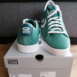 Converse X Dial Tone Vulc Pro Leather. Size 13 Men U.S. Vintage Jade Green.